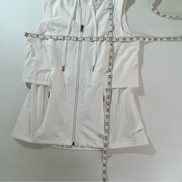 Calia by Carrie Underwood Zip Up Hooded Sleeveless Vest/Jacket White Small - Picture 5 of 7